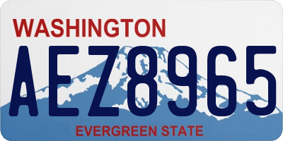 WA license plate AEZ8965