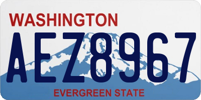 WA license plate AEZ8967