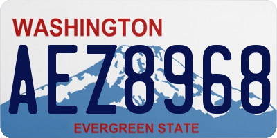 WA license plate AEZ8968
