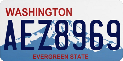 WA license plate AEZ8969