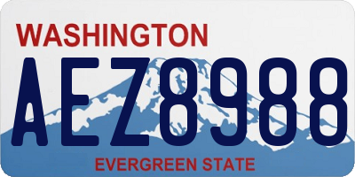 WA license plate AEZ8988