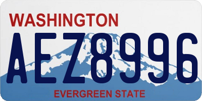 WA license plate AEZ8996