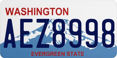 WA license plate AEZ8998