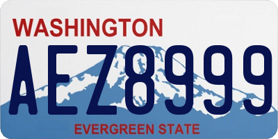 WA license plate AEZ8999