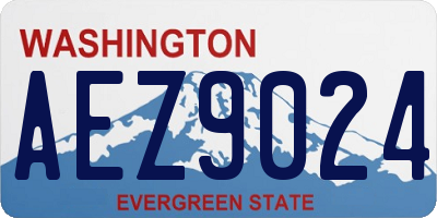 WA license plate AEZ9024