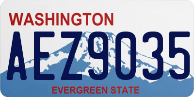 WA license plate AEZ9035