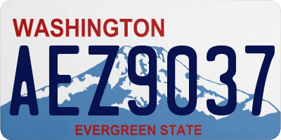 WA license plate AEZ9037