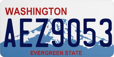 WA license plate AEZ9053