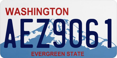 WA license plate AEZ9061
