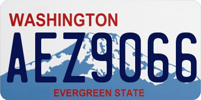 WA license plate AEZ9066