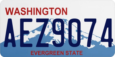 WA license plate AEZ9074