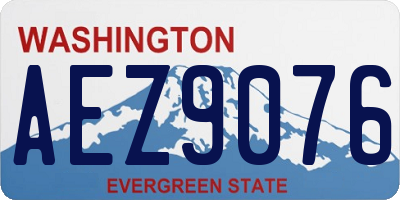 WA license plate AEZ9076