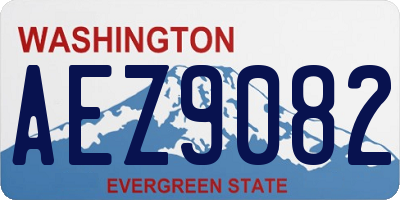 WA license plate AEZ9082