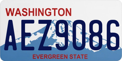 WA license plate AEZ9086