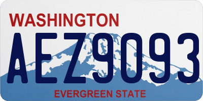 WA license plate AEZ9093