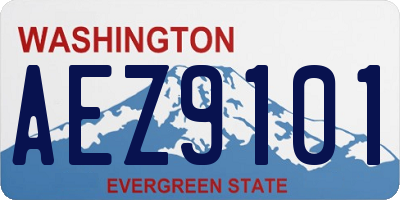 WA license plate AEZ9101
