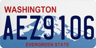 WA license plate AEZ9106