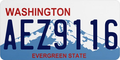 WA license plate AEZ9116