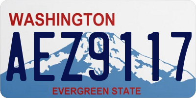 WA license plate AEZ9117