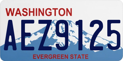 WA license plate AEZ9125