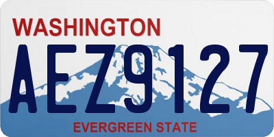 WA license plate AEZ9127