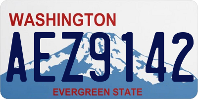 WA license plate AEZ9142
