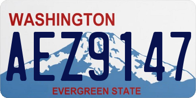 WA license plate AEZ9147