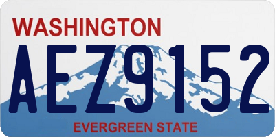 WA license plate AEZ9152