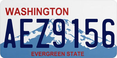 WA license plate AEZ9156