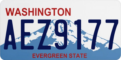 WA license plate AEZ9177