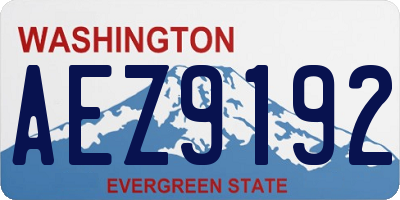 WA license plate AEZ9192