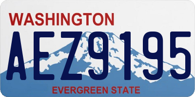 WA license plate AEZ9195