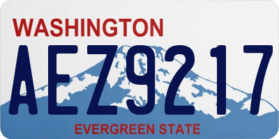 WA license plate AEZ9217