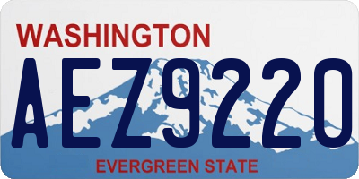 WA license plate AEZ9220