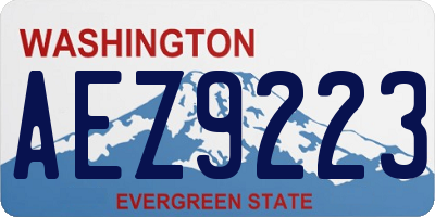 WA license plate AEZ9223