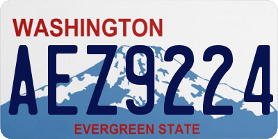WA license plate AEZ9224