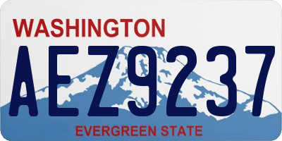 WA license plate AEZ9237
