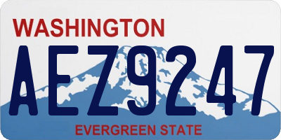 WA license plate AEZ9247