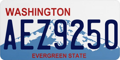 WA license plate AEZ9250