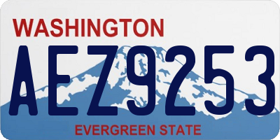 WA license plate AEZ9253