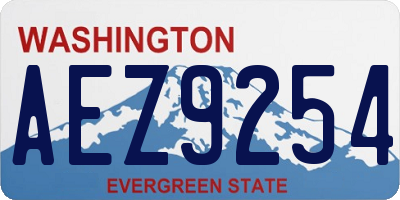 WA license plate AEZ9254