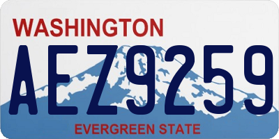 WA license plate AEZ9259