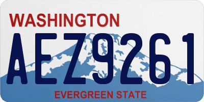 WA license plate AEZ9261