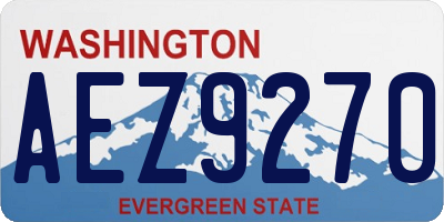 WA license plate AEZ9270