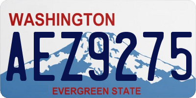 WA license plate AEZ9275