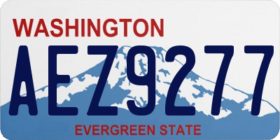 WA license plate AEZ9277