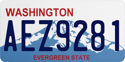 WA license plate AEZ9281