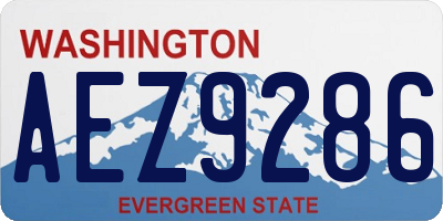 WA license plate AEZ9286