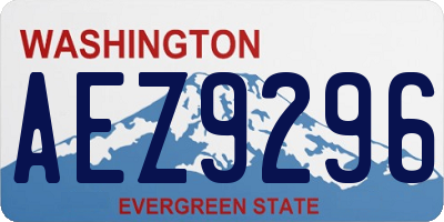 WA license plate AEZ9296