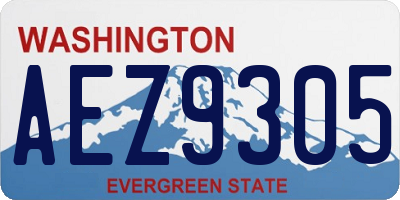 WA license plate AEZ9305